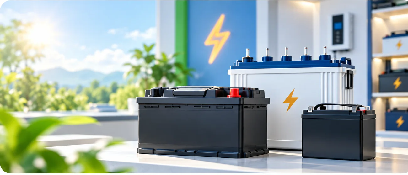 Car, inverter and backup batteries on display