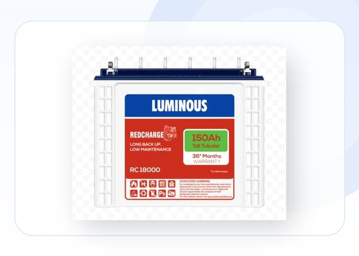 LUMINOUS Red Charge inverter battery